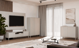 Witryna KAMARO 2DD SLIM/GŁADKI KASZMIR Lamele Front Ryflowany + Klasyczny - obrazek 6