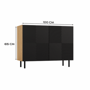 Komoda KAMA 2D ARTISAN CZARNY - obrazek 5