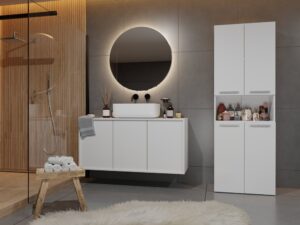 Słupek łazienkowy Nel 1K/DK BIAŁY - obrazek 7