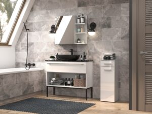 Słupek łazienkowy Nel V DS BIAŁY POŁYSK - obrazek 5