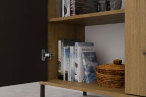 Witryna KAMARO 2DD SLIM/GŁADKI DĄB ARTISAN Lamele Front Ryflowany + Klasyczny - obrazek 3