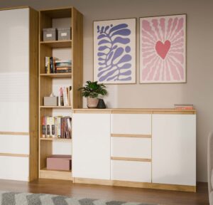 Komoda Malwa 2D3S DĄB ARTISAN BIEL - obrazek 3