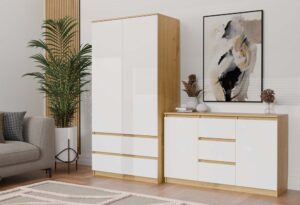 Komoda Malwa 2D3S DĄB ARTISAN BIEL - obrazek 4