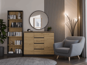 Komoda Malwa 2D4S/BA ANTRACYT ARTISAN - obrazek 7