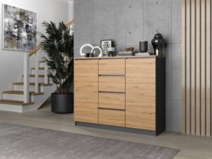 Komoda Malwa 2D4S/BA ANTRACYT ARTISAN - obrazek 6