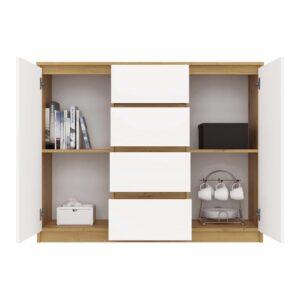 Komoda Malwa 2D4S 120 DĄB ARTISAN BIEL - obrazek 7