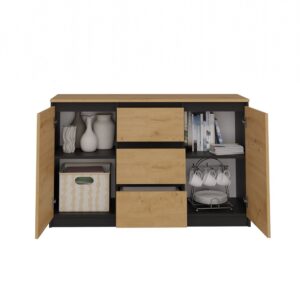 Komoda Malwa 2D3S/BA ANTRACYT ARTISAN - obrazek 4