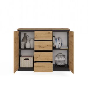 Komoda Malwa 2D4S/BA ANTRACYT ARTISAN - obrazek 4