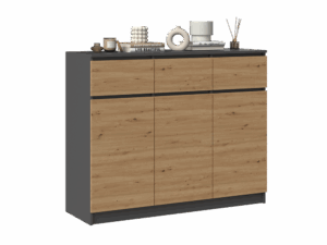 Komoda Malwa 3D3S ANTRACYT ARTISAN - obrazek 2