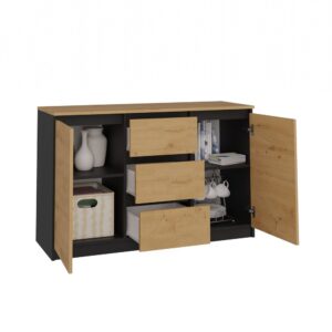 Komoda Malwa 2D3S/BA ANTRACYT ARTISAN - obrazek 2