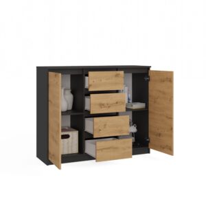 Komoda Malwa 2D4S/120 ANTRACYT ARTISAN - obrazek 2