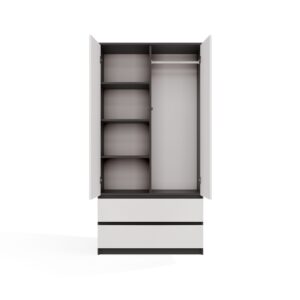 Szafa Malwa SS-90 ANTRACYT BIEL - obrazek 6