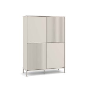 Witryna KAMARO 4DK SLIM/GŁADKI KASZMIR 4 Drzwi Lamele Front Ryflowany + Klasyczny - obrazek 7