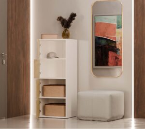 Komoda ALMA Front DĄB ARTISAN Korpus BIEL - obrazek 3