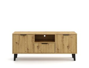 SZAFKA RTV Scandi 2D1S SLIM DĄB ARTISAN - obrazek 4