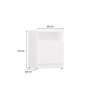 Szafka nocna GALAX 30 1D BIAŁY - obrazek 7