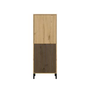 Witryna KAMARO 2DK SLIM/GŁADKI DĄB ARTISAN Lamele Front Ryflowany + Klasyczny - obrazek 2