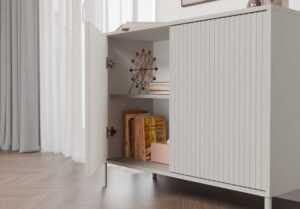 Komoda KAMARO 2D SLIM KASZMIR Lamele Front Ryflowany - obrazek 5