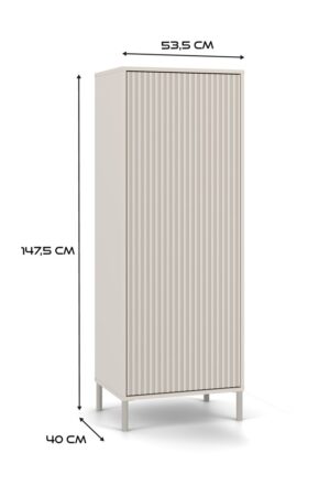 Witryna KAMARO 1DD SLIM KASZMIR Lamele Front Ryflowany - obrazek 6