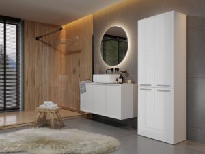 Słupek łazienkowy Nel 1K/DD BIAŁY POŁYSK - obrazek 7