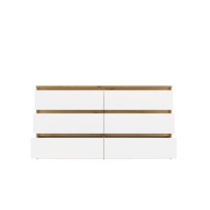 Komoda Malwa M6 140 DĄB ARTISAN BIAŁY - obrazek 7