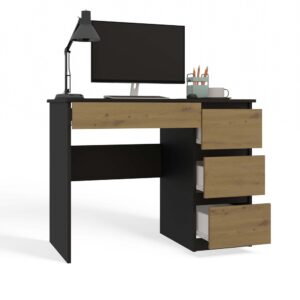 Biurko Mijas PRAWE ANTRACYT ARTISAN - obrazek 3