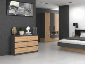 Komoda Malwa M6/120 ANTRACYT ARTISAN - obrazek 3