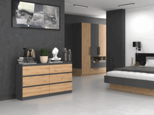 Komoda Malwa M6/140 ANTRACYT ARTISAN - obrazek 3