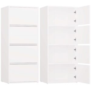 Komoda ALMA BIAŁA Szafka 4 Drzwi 4 Półki - obrazek 1