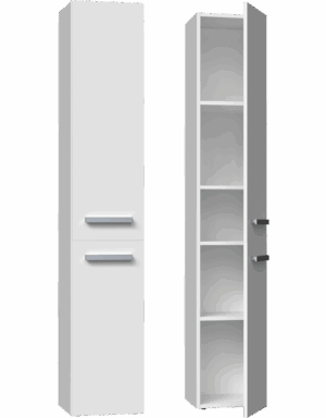 Słupek łazienkowy Nel II BIAŁY - obrazek 1