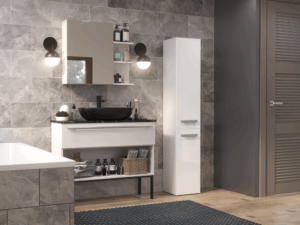 Słupek łazienkowy Nel II BIAŁY POŁYSK - obrazek 6