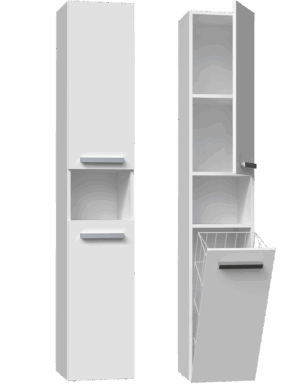 Słupek łazienkowy Nel III BIAŁY