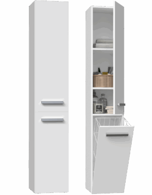 Słupek łazienkowy Nel IV BIAŁY - obrazek 3