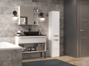 Słupek łazienkowy Nel IV BIAŁY POŁYSK - obrazek 6