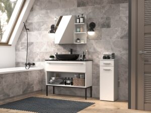 Słupek łazienkowy Nel V DS BIAŁY - obrazek 6