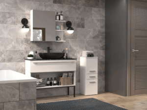 Słupek łazienkowy Nel V DDS BIAŁY - obrazek 3