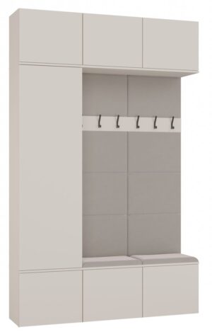 Garderoba HAGA III 1Sz2W KASZMIR BEŻ Szafa + 2x Wieszak - obrazek 1