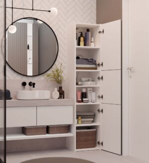 Słupek łazienkowy Sara S43 BIAŁY - obrazek 3