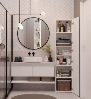 Słupek łazienkowy Sara S43 BIAŁY - obrazek 7