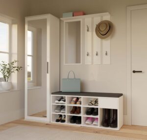 Szafka na obuwie otwarta TALLIN BIAŁY - obrazek 5