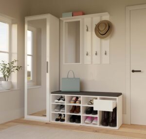 Szafka na obuwie otwarta TALLIN BIAŁY - obrazek 6
