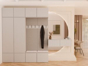 Garderoba HAGA IV 2Sz2W KASZMIR BEŻ 2x Szafa + 2x Wieszak - obrazek 3