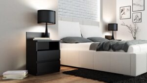 Szafka nocna Malwa M1 CZARNY - obrazek 5