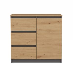 Komoda Malwa 1D3S/BA ANTRACYT ARTISAN - obrazek 3