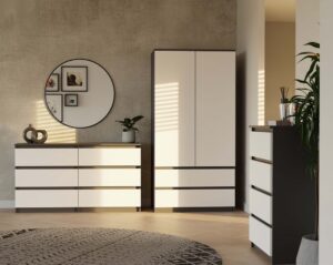 Komoda Malwa M6 140 ANTRACYT / BIAŁY - obrazek 7