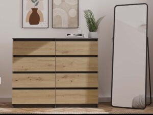 Komoda Malwa M8/120 ANTRACYT ARTISAN - obrazek 3