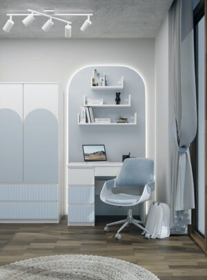 Biurko Mijas LEWE ARTESO BLUE Niebieski - obrazek 4