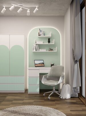 Biurko Mijas LEWE ARTESO MINT Miętowy - obrazek 4