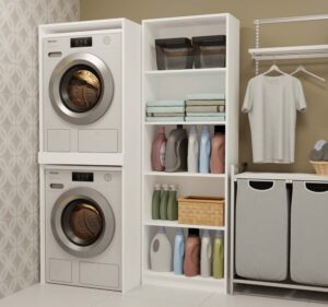 Szafka na Pralkę i Suszarkę POLA TWIN Biała - obrazek 7