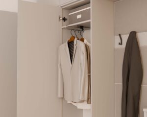 Garderoba HAGA III 1Sz2W KASZMIR BEŻ Szafa + 2x Wieszak - obrazek 6